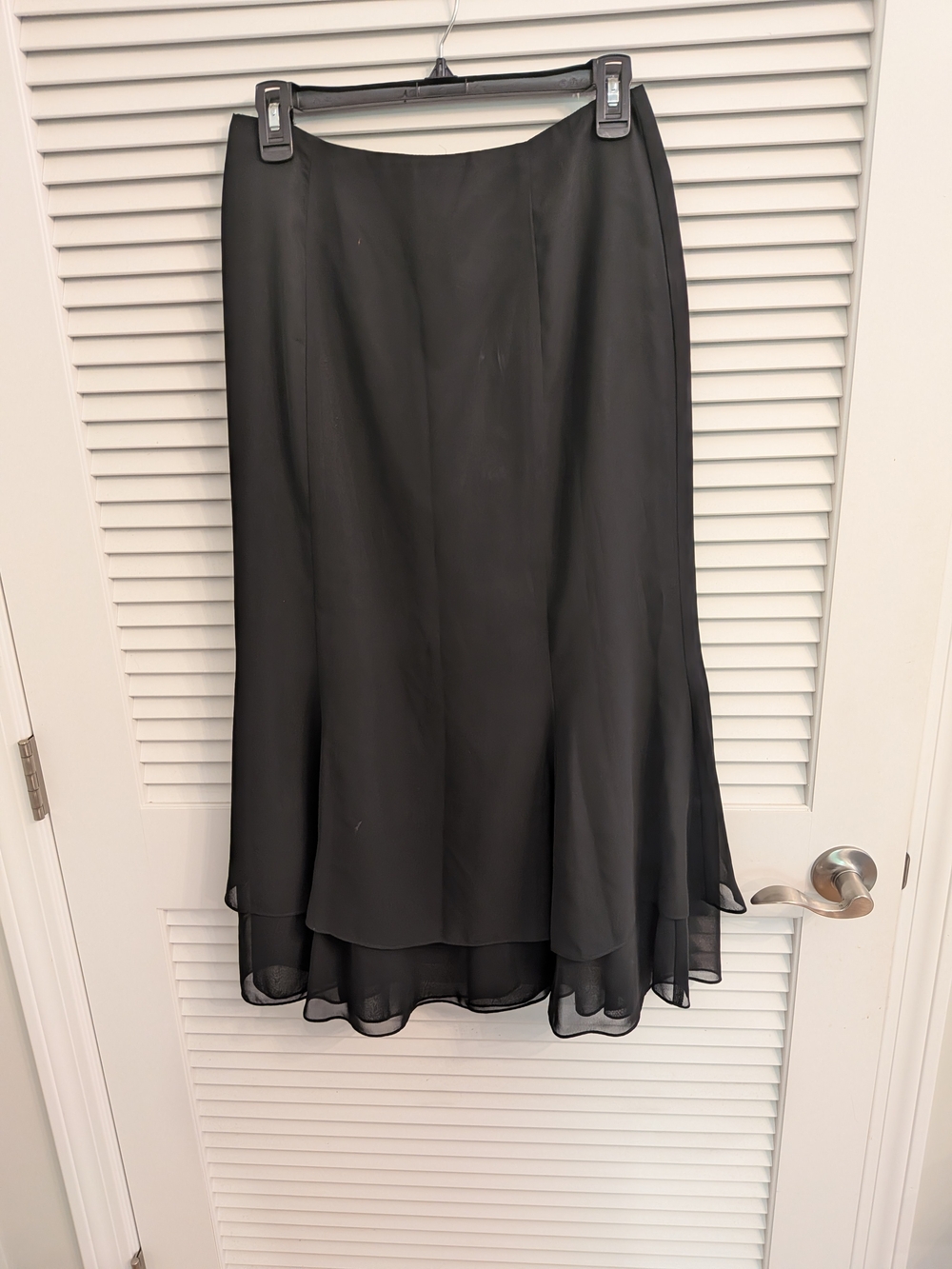 O.K.#1: Adrianna Parell Black Layered Chiffon A-Line Skirt Size 10P
